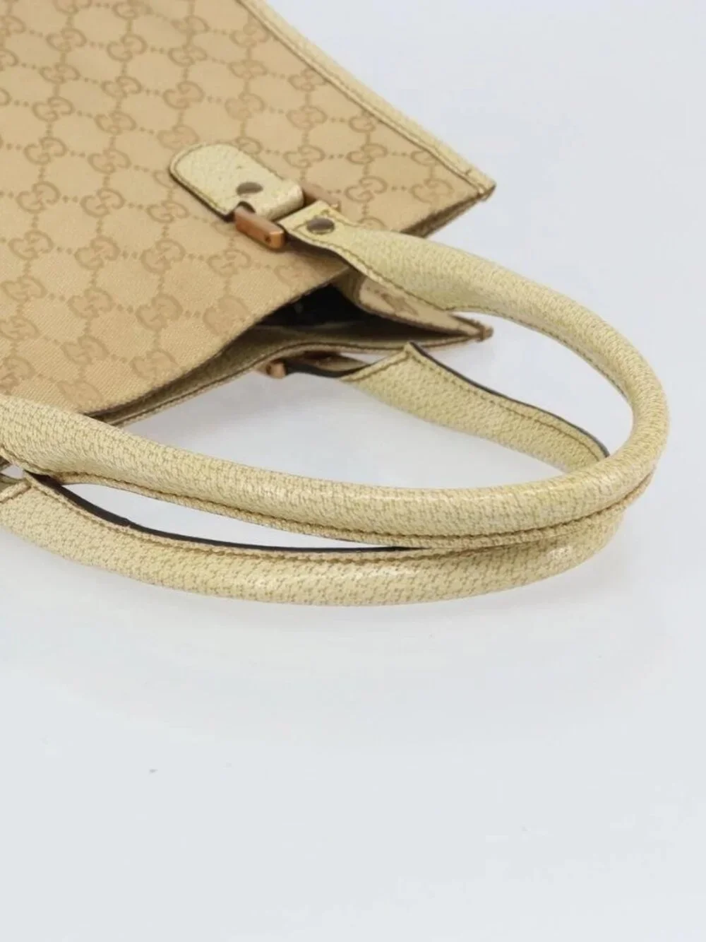GUCCI GG Canvas Tote Bag Beige Gold 124261 Auth ep13162 - Picture 8 of 16